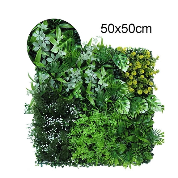 Artificial Plant Wall Reusable Grass Backdrop Wall Panel Plastic Garden Grass Flower Wall Fake Green Plant Hanging Fencing Decor
