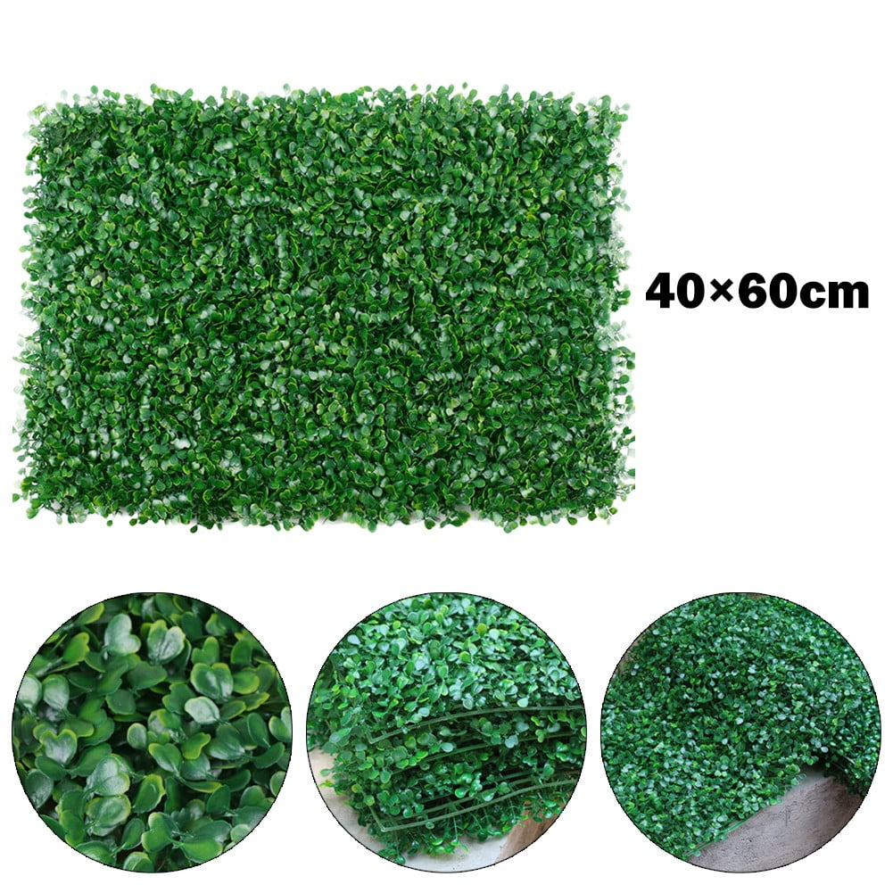 Artificial Plant Walls Foliage Hedge Grass Mat Greenery Panels Fence 40X60Cm