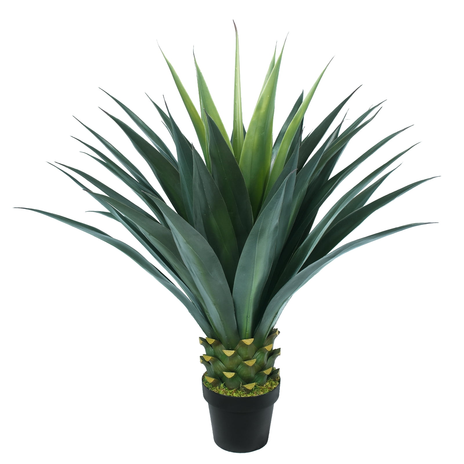 3.5ft Artificial Agave Plant, 42 Inch Tall Faux Agave Plants in Black Pot, Fake Floor Plant Outdoor Indoor for Front Porch Patio Home Office Door Step Hotel Desert Style Decor 1PCS