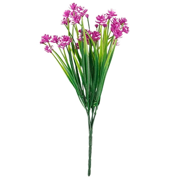 Artificial Plants 15.3" Faux Flowers Realistic Spring Grass Decor for Weddings, Living Room, Dining Table Centerpiece Vase Decor Outdoor Indoor Use, Simulation Starrys Sky Bouquet(Pink,15x7.9")