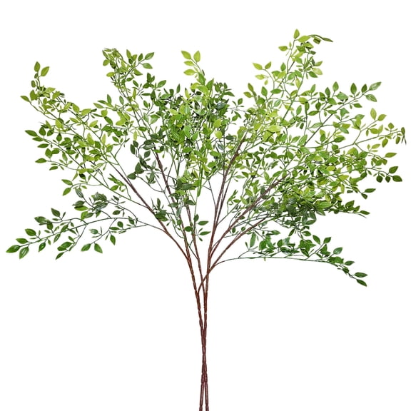 Artificial Plants,2PCS 41.74" Inch Green Nandina Tall Plants for Wedding Shop Garden Office Home Décor Greenery Stems Fake Branches for Vase Indoor