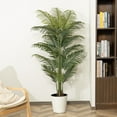 thumbnail image 1 of HiPlants 6ft Artificial Palm Plants, 6ft Fake Palm Tree, Pre Potted Faux Greenry Tree for Home Decor Office House Living Room Indoor Outdoor, Big Fake Plants Fake House Plants, 1 of 7