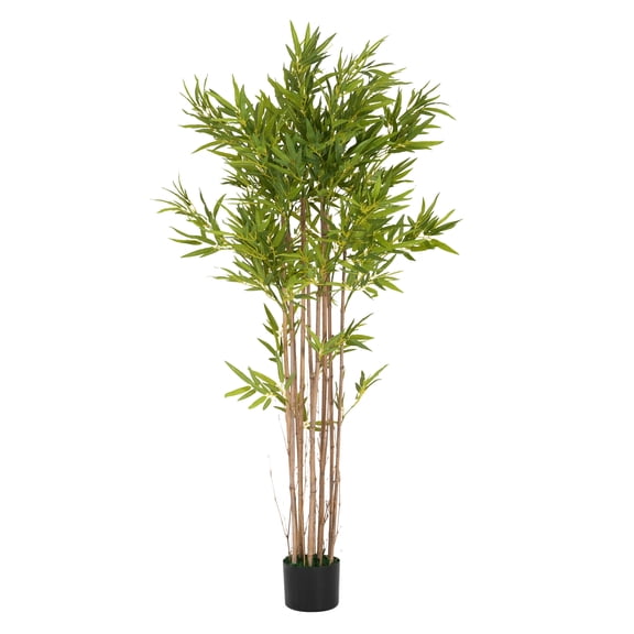 Artificial Plants, 70" Artificial Bamboo with Black Plastic Pot, Green House Plants,Bamboo,Polyester Flower Arrangements, Household Supplies & Décor Flowers & Plants 70" Artificial Bamboo with Black