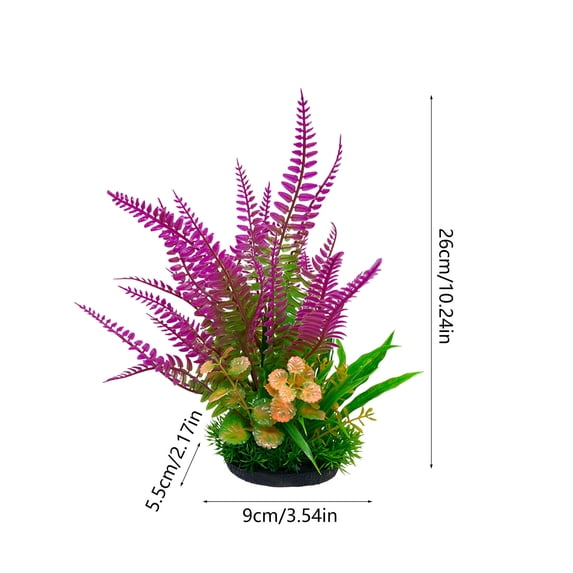 Artificial Plants Artificial Aquarium Plants Realistic Hot Fake Flowers for Fish Tank Decor, Plastic Aquatic Plants for Freshwater Saltwater Aquarium Decoration, Flexible Water Grass for Aquascaping