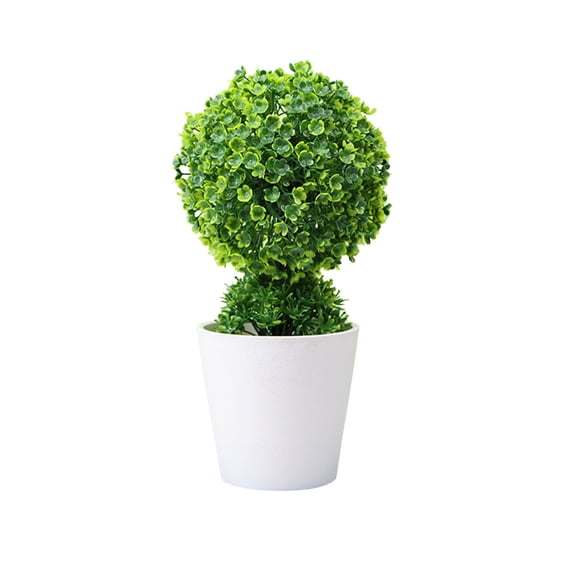 Artificial Plants Bonsai, Faux Plants Ball Decorative, Mini Money Tree Grass Ball Bonsai, for Home Living Room Office Decor