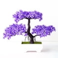 thumbnail image 1 of Artificial Plants Bonsai Small Tree Pot Fake Plant Flowers Potted Ornaments for Home Room Table Decoration Hotel Garden Decor Purple, 1 of 1