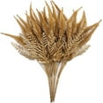 thumbnail image 1 of Artificial Plants for Christmas, Fake Golden Tail Grass Plant Boston Fern Bush Plant Bushes Faux Shrubs Greenery Indoor Outside Hanging Planter Home Garden Decor Festival Decoration - 4 Pcs, 1 of 14