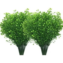 Artificial Plants, Fake Bell Grass Flowers Plastic Greenery Lifelike Patio Yard Corridor Indoor Outdoor Home Garden Balcony Party Pot Planter Filler Table Arrangement Decoration Green 8 pcs A