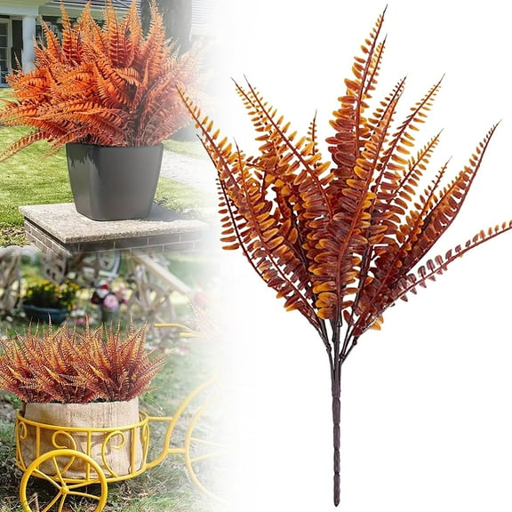 Artificial Plants Ferns Plants Greenery Artificial Plant Outdoor Indoor Home Garden,1 Bunch Of 7-Pronged, 21-Leaf Persian Grass Artificial Flowers