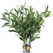 Artificial Plants Greenery Olive Branches Stems Fake Plants Green Leaves Fruits Branch Leaves for Home Office ndoor Outside DIY-Wreath Decor 37-Inch