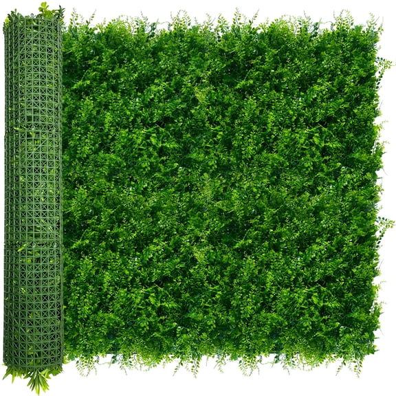 Artificial Plants Hedge Wall Panels,40x120 Inch (33.5 sqft) UV-Anti Greenery Boxwood Fence Privacy Screen, Faux Ivy Grass Wall with Fake Leaves for Indoor Outdoor Background Covering