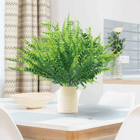 Artificial Plants Indoor Fake Fern 16.5 Inch Ferns Artificial Plants Large Artificial Ferns Bush for Outdoors Garden Porch Entrance Home Windowsill Yards Office Decoraction