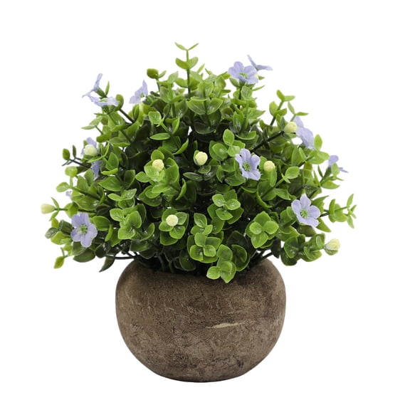 Artificial Plants In Indoor Pots, Ongmies Mini Plastic Faux Plants, Small Artificial Potted Plants, Greenery In Hemispherical Pots for Table & Home Decor
