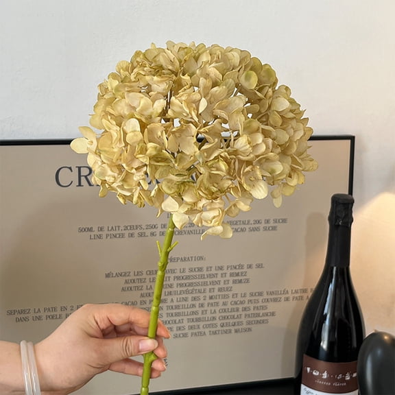 Artificial Plants Indoor - Simulation Hydrangea Silk Flower Singles Stems Fake Flower For Wedding Home Decoration DIY Material Field Oil Painting Style, Hanging Plants