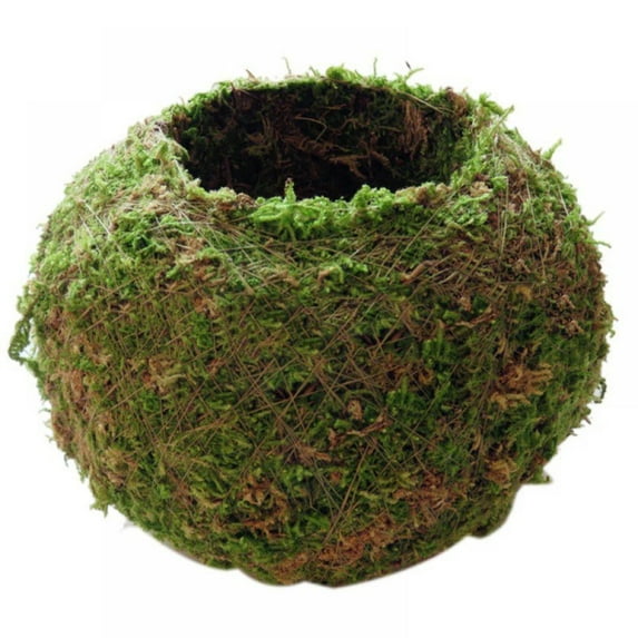 Artificial Plants Natural Moss Flower Pot - Mini Atrificial Green Pot,5.9" Potted Plants for Home Decor, Shelf, Bathroom, Indoor, Table Decoration,Yellow Green