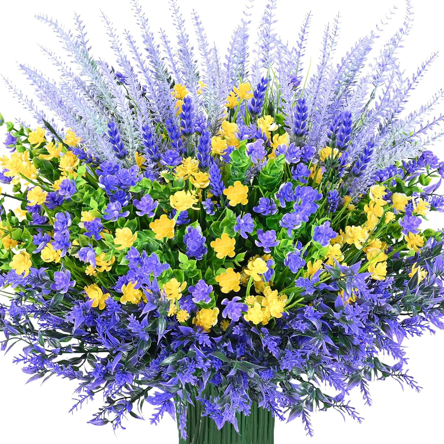 Artificial Plants Outdoor, 20PCS Artificial Flowers, UV Resistant Fake