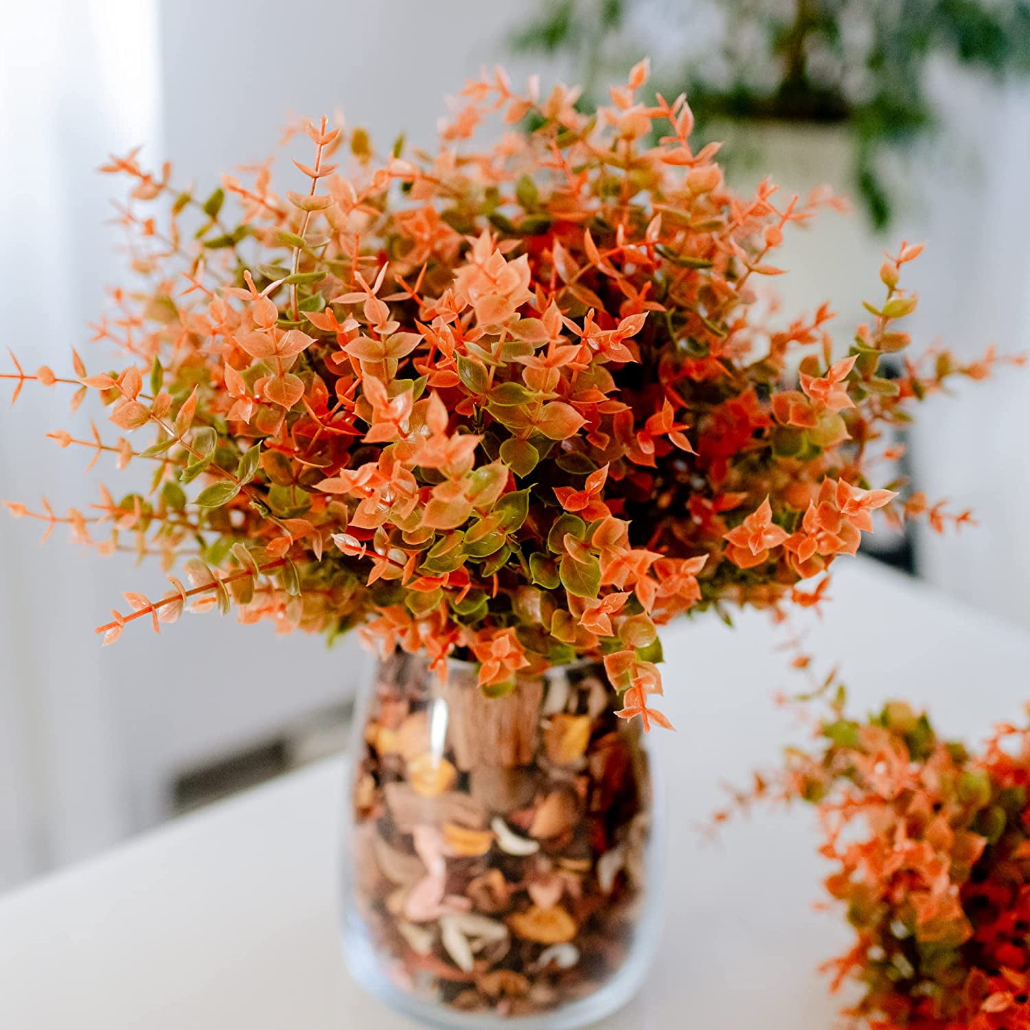 Artificial Plants Outdoor Boxwood Shrubs 8 PCS Bundles Fake Plants UV