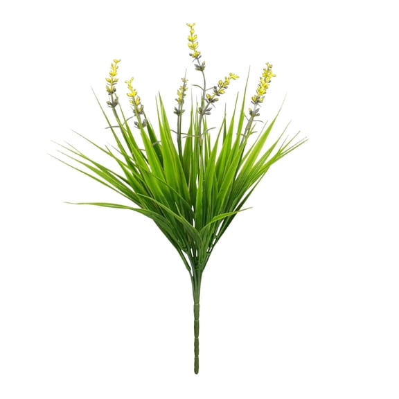 Artificial Plants Outdoor Monkey Flowers 14 Inch Fake Plants for Pot Plant Decor, Faux Flowers Window Garden Patio Hanging Planter Front Porch Home Decoration, 1 Artificial Lavender