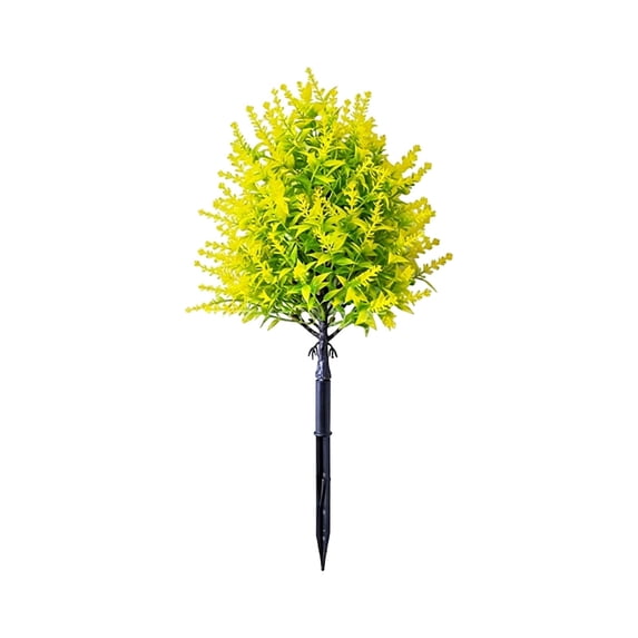 Artificial Plants Outdoor Pointed-Leaf Lavenders Ground Stake 45cm Tall Faux Spike for Garden Patio Decor
