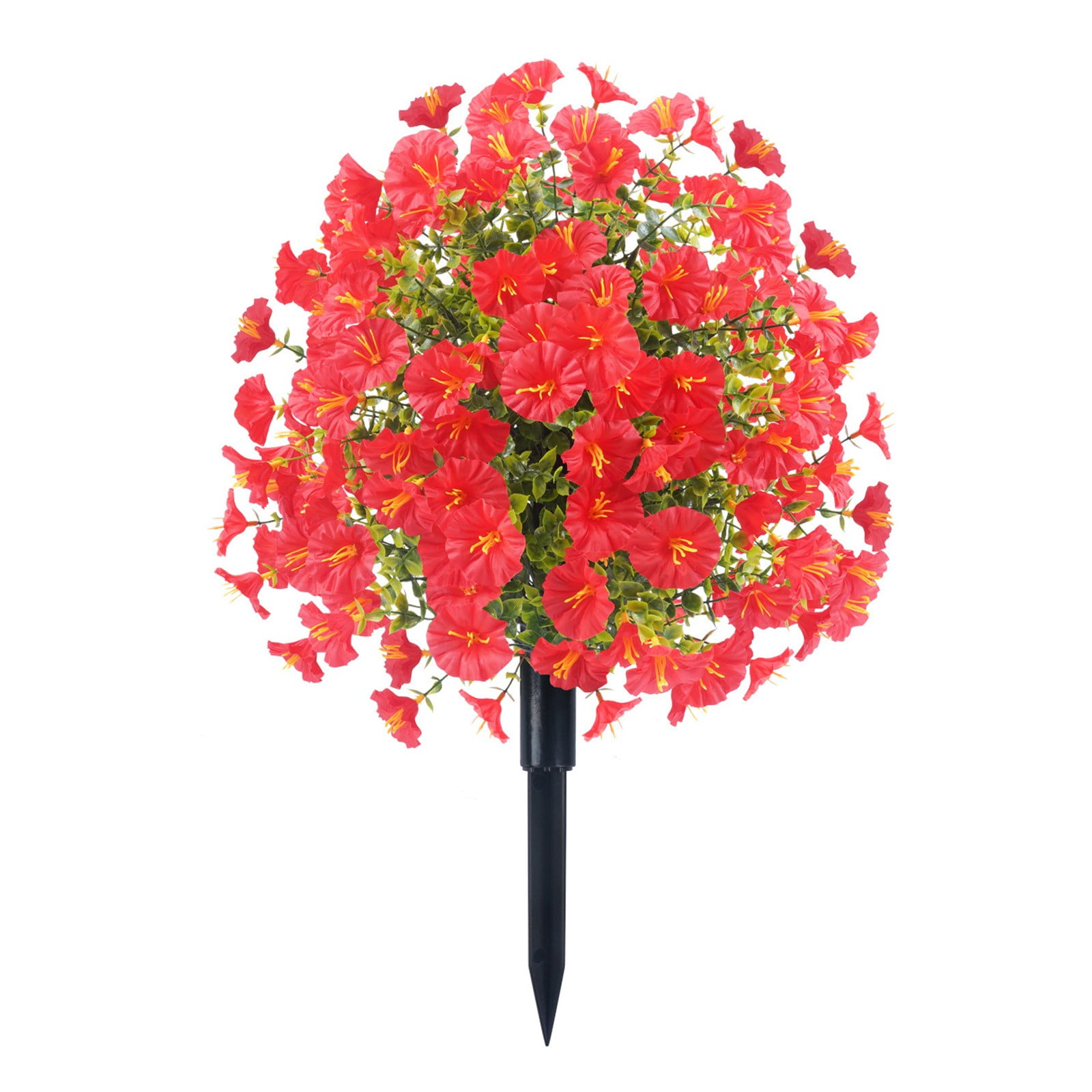Artificial Plants Outdoor with Spike Garden Stake Faux Greenery Shrubs Fake Flowers Garden Accessories for Farmhouse Outdoor Outside Garden Porch Patio Wedding Party Decoration
