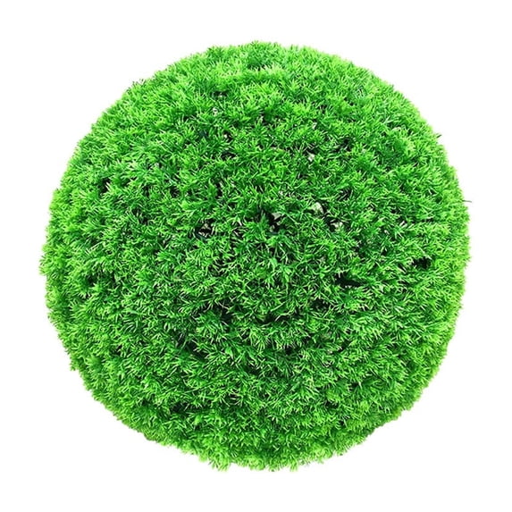 Artificial Plants Outdoor Topiary Ball Faux Green Foliage Sphere, Artificial Grass Topiary Ball, UV‑Resistant Fake Plant, Decorative Greenery Orb for Backyard, Balcony, Garden and Home Decor