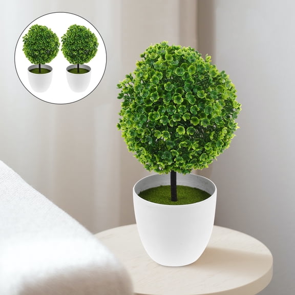 Artificial Plants Potted Artificial Boxwood Topiary Tree Topiary Artificial Boxwood Topiary Topiary Tree for Christmas Wedding Home Decor 2pcs