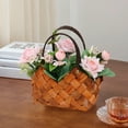 thumbnail image 1 of Artificial Plants Qwtwty Handheld Flower Basket Simulation Flowers Decorative Ornaments Style Home Wedding Props Flowers Fresh Arrangements Flowers, 1 of 6