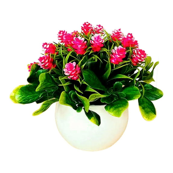 Artificial Plants Simulated Plant Potted Fake Flowerpot, Table Centerpiece for Dining Room, Kitchen & Office Decor, Realistic Fake Plant Display D