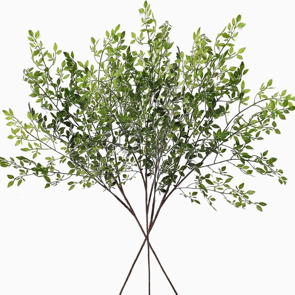Artificial Plants Spring Stems 3pcs 43" Branches for Vase,Faux Stems Greenery Plant Long Stems for Vase Filler with Fake Greenery for Home Office Decor (Nandina 3PCS)