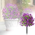 thumbnail image 1 of Artificial Plants Topiary Trees Artificial Flowers for Outdoors Fall Tree Artificial Trees Outdoor Plants Artificial for Porch Artificial Tree Fake Plants Artificial Topiary Ball Tree Purple 23.62in, 1 of 7
