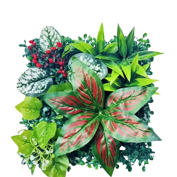 Artificial Plants Wall Background Panels Plastic Grass Turf Faux Flowers For Green Boxwood Hedge Privacy Fence Mall Backdrop Decoration Artificial Flowers,E