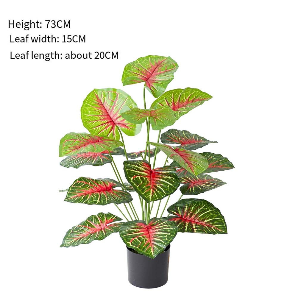Artificial Plants (without pot) Fake Plastic Greenery UV Resistant Plants Plastic for Indoor