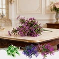 thumbnail image 1 of Artificial Plastic Flowers, Faux Greenery Small Bouquet, Lifelike Durable Fake Gypsophila for Home Vase, Wedding Centerpiece & Party Table Mantel Spring Decor, 14.1in, Purple, 1 of 6