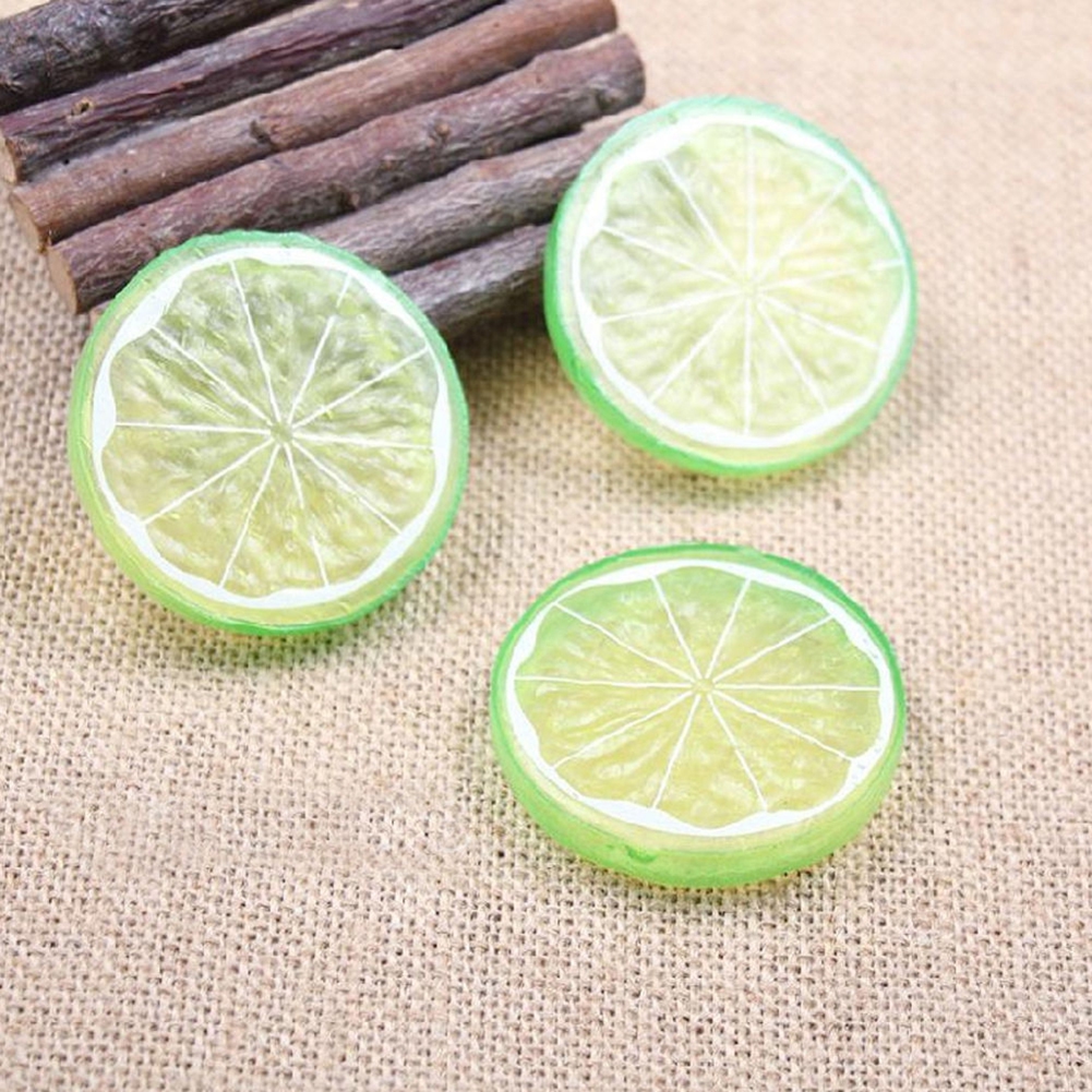 Artificial Plastic Lemon Slices Fake Fruit Home Decor