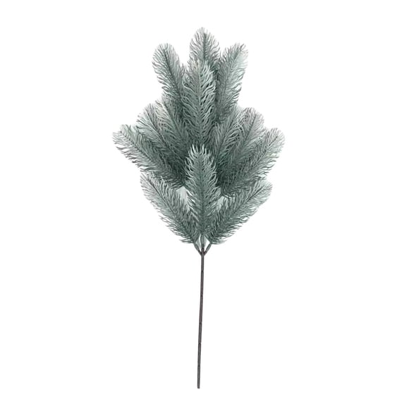 Artificial Plastic Pine Needle Branch, No-Watering Fake Pine Sprig Stem, Pre-Trimming Faux Pine Greenery Pick for Christmas Wreath Vase Arrangement Winter Holiday DIY Home Decoration
