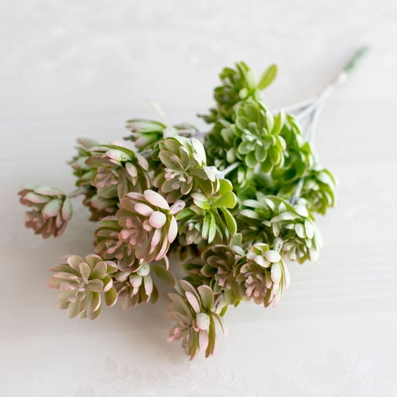 Artificial Plastic Succulents Realistic Textured Assorted Decorative Fake Faux Succulents Unpotted for Lotus Landscape Garden Arrangement, Pink