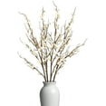 thumbnail image 1 of Artificial Plum Blossom Fake Silk Cherry Blossom Branches Flowers,Faux Long Stems Wintersweets Arrangement for Wedding Home Office Bedroom Spring Party Decor(White), 1 of 5