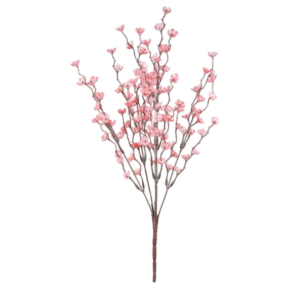 Artificial Plum Blossom Flowers, Faux Cherry Blossom Stems, Faux Silk Plum Blossom Branches, Fake Flowers Long Stems for Vase Arrangements Home Wedding Table Decor, 1 Pc, 15.74 Inches