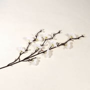 Artificial Plum Blossom Mini Floral Stem White Realistic Faux Flower for Vase Arrangement Table Centerpieces and Seasonal Home Decor, artificial flowers,White,1 Stem