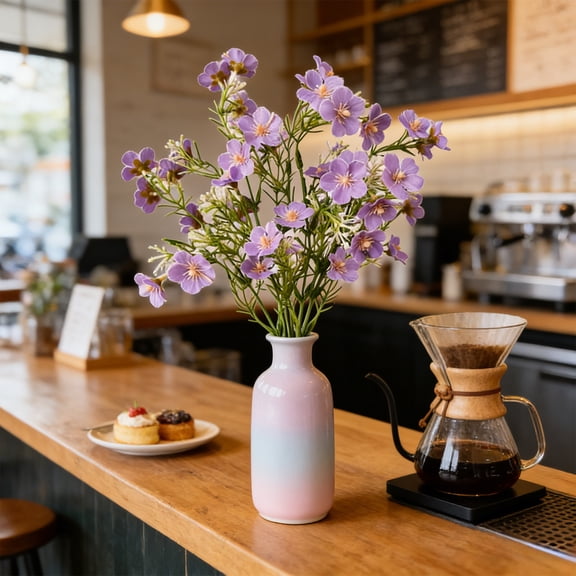 Artificial Plum Blossom Stems – Faux Floral Bouquets for Home Decor, Vase Arrangements & Table Centerpieces