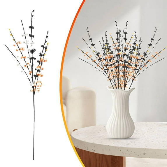 Artificial Plum Blossom Verdsylv Artificial Plum Blossom Bouquet, Realistic Floral Arrangement for Diy Home Decor, Wedding Table Centerpieces & Vase Decoration, Floral Table Centerpiece, White