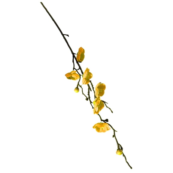 Artificial Plum Blossom Wintersweet Flowers, 21" Long Stem Plastic Silk Flowers for Home, Office, Wedding, Party, Garden Decor