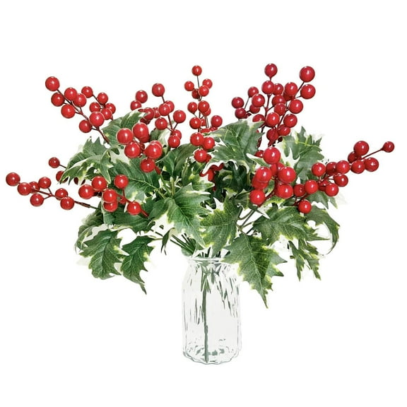Artificial Poinsettia Bushes, Silk Fabric Christmas Red Poinsettia Bushes, Artificial Poinsettia Bouquet Poinsettias Flowers for Xmas, 35cm/13.78inches