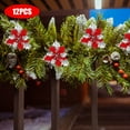 thumbnail image 1 of Artificial Poinsettia Christmas Flowers Set of 12, Faux Holiday Flower Heads for Christmas Tree Wreath Garland Table Decor, Long Lasting Festive Ornaments for Home Party, 1 of 6