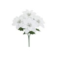 thumbnail image 1 of Artificial Poinsettia Flowers Bouquet Silk Floral Decor for Holiday Home Party Vase Fireplace Decorations Arrangement for Home Decor, Holiday Bush, Indoor Florals White, 1 of 3