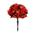 thumbnail image 1 of Artificial Poinsettias for Outdoor, Faux Topiary Plants with Ground Spike,Poinsettia Tree with Ground Spike Geranium Fake Plants for Indoor Outdoor Christmas Decor, 1 of 10
