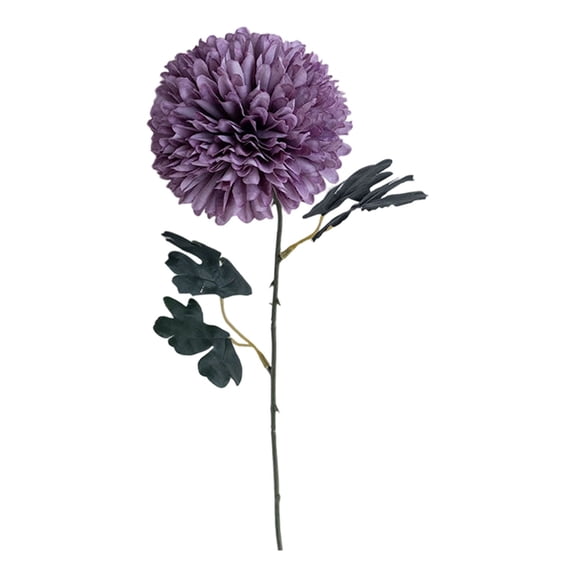 Artificial Pom Pom Dandelion Flower Ball 22 Inch Long Stem For Wedding Table Centerpiece Home Vase Decor