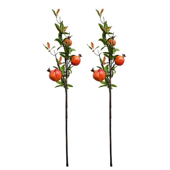 Artificial Pomegranate Branches - Set of 2, 29 inches tall
