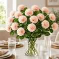 thumbnail image 1 of Artificial Pompon Mum, Faux Chrysanthemum Flower Stem with Bendable Wire, Realistic Fake Flower for Wedding Centerpiece, Vase Arrangement, and Home Decor, 1 of 7