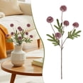 thumbnail image 1 of Artificial Pompon Mum Flowers - 20" Small Mini Pale Pinkish Gray 5 Heads Chrysanthemum Ball with Stems for DIY Wedding Bouquets, Centerpieces & Home Table Decor, By Preplabs, 1 of 6